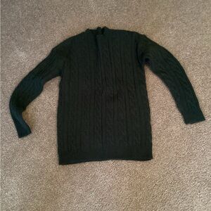 SHEIN Women's Dark Green Cable Knit Sweater